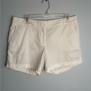 J. Crew Women’s White Chino Shorts 100% Cotton size 8